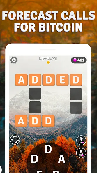 Word Breeze - Earn Bitcoin (Уорд Бриз)  [МОД Бесконечные монеты] Screenshot 4