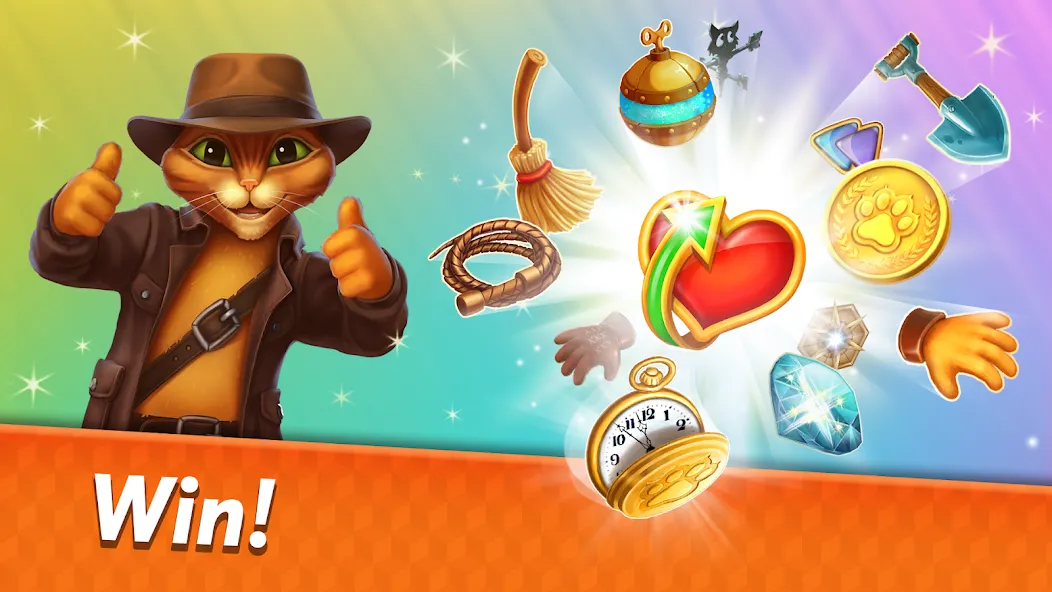 Indy Cat 2: Match 3 game  [МОД Бесконечные монеты] Screenshot 4