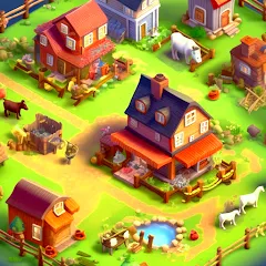 Скачать взлом Country Valley Farming Game (Парадайз Хей Фарм Айленд)  [МОД Много монет] - полная версия apk на Андроид