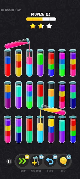 Color Water Sort Puzzle Games (Цветные игры сортировки воды)  [МОД Бесконечные монеты] Screenshot 1