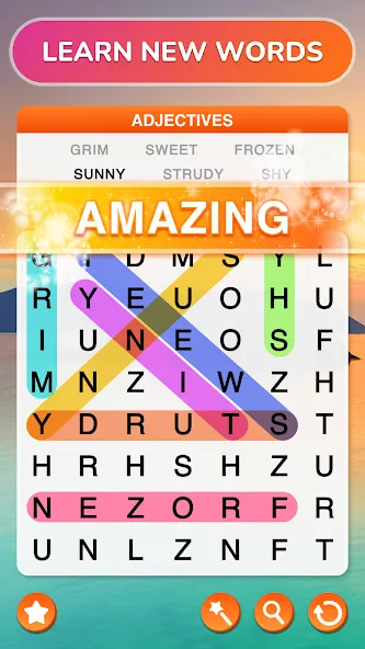 Word Search - Word Puzzle Game  [МОД Бесконечные монеты] Screenshot 3