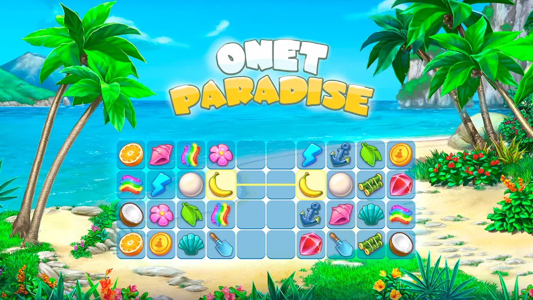 Onet Paradise: connect 2 tiles (Онет Парадайз)  [МОД Бесконечные деньги] Screenshot 1