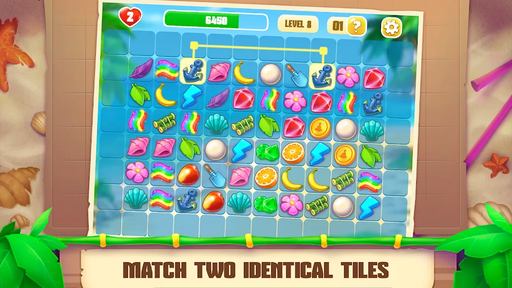 Onet Paradise: connect 2 tiles (Онет Парадайз)  [МОД Бесконечные деньги] Screenshot 2