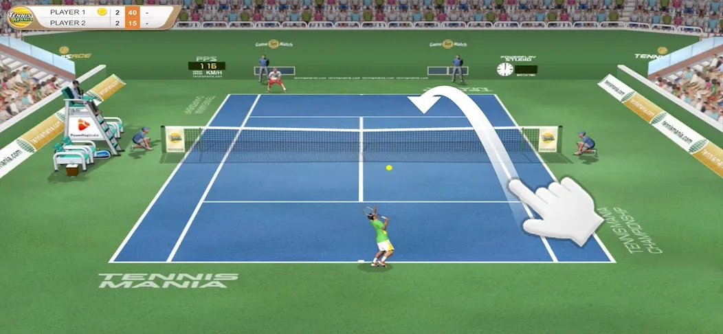 Tennis Mania Mobile (Теннис Мания Мобайл)  [МОД Все открыто] Screenshot 1