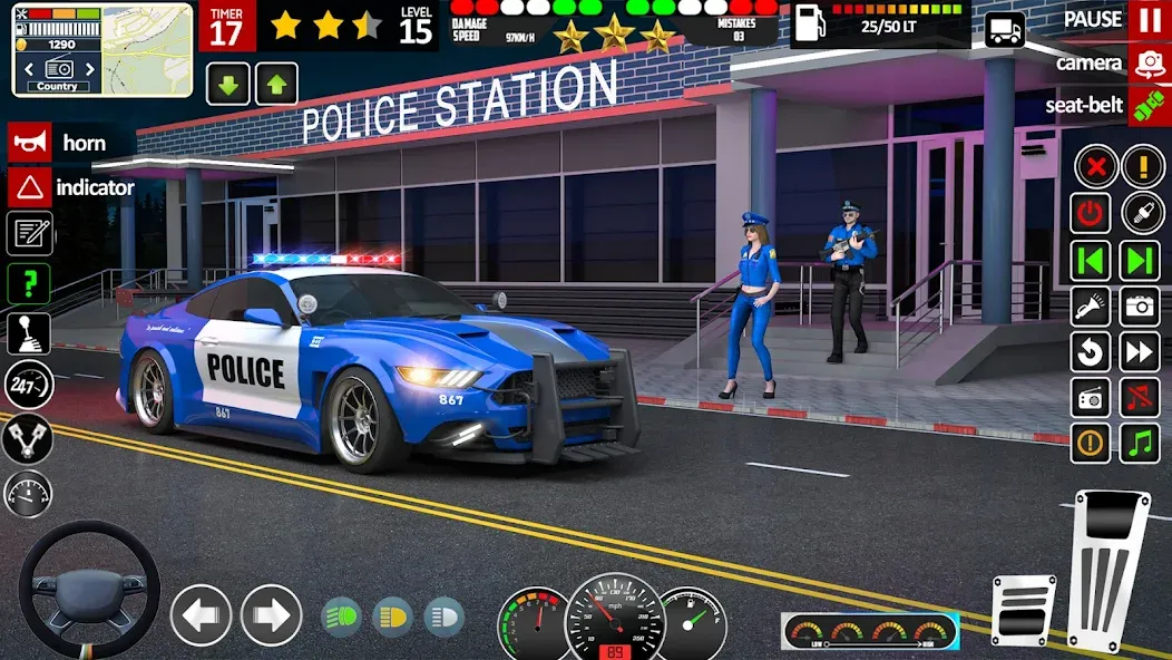 City Police Car Driving Games  [МОД Все открыто] Screenshot 1