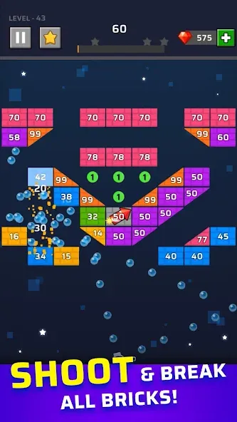 Brick Out - Shoot the ball (Брик Аут)  [МОД Много денег] Screenshot 1