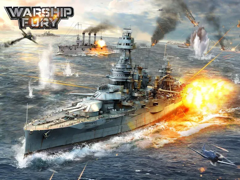 Warship Fury  [МОД Unlocked] Screenshot 5