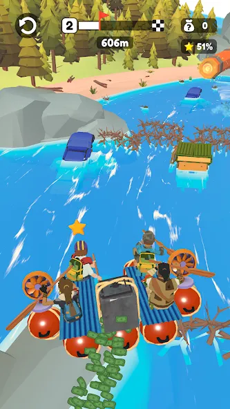 Raft Racing (ДИУАфтинг)  [МОД Menu] Screenshot 2