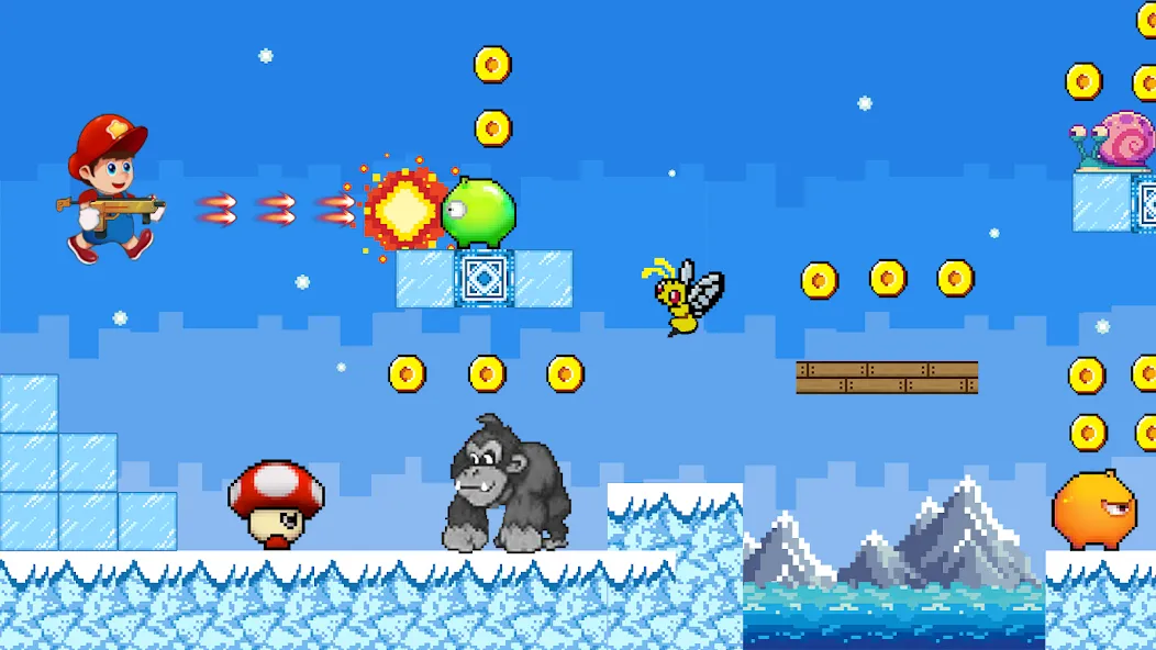 Super Mano : Adventure Jump (упер кэт ган)  [МОД Много монет] Screenshot 5