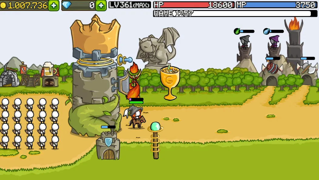 Grow Castle - Tower Defense (Гроу Касл)  [МОД Бесконечные монеты] Screenshot 5