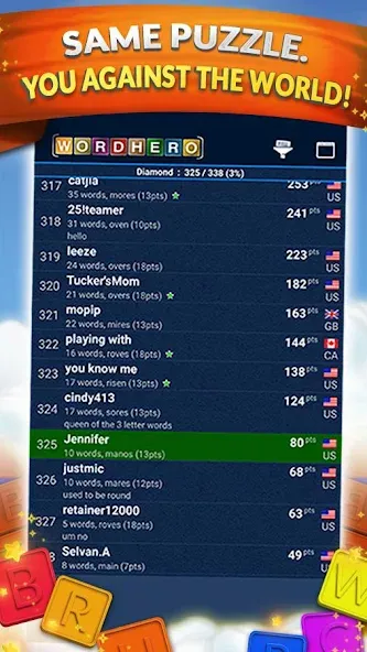 WordHero : word finding game (ВордХиро)  [МОД Много денег] Screenshot 4