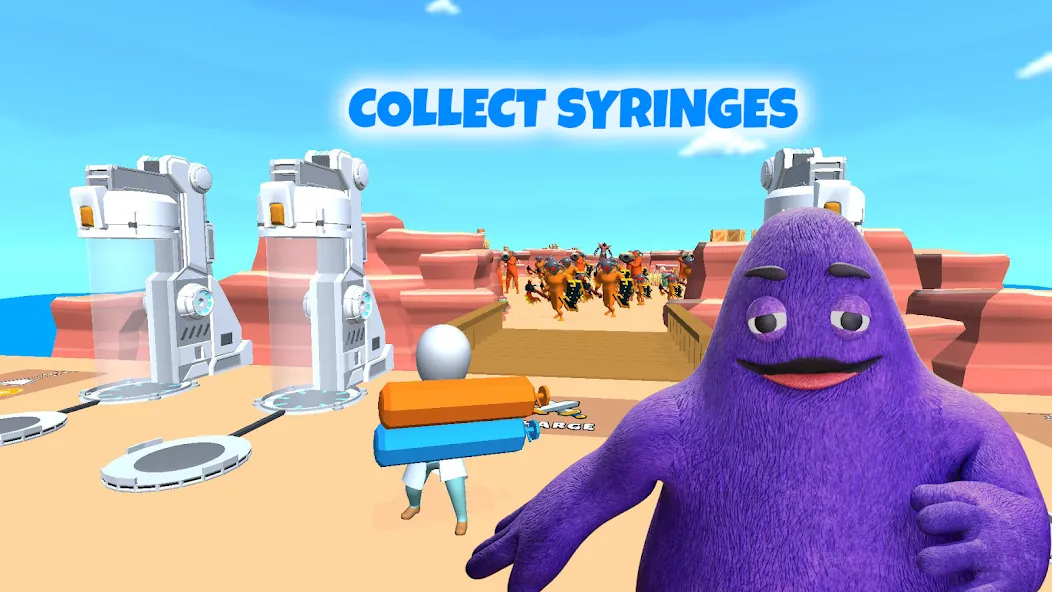 Grimace monster playground (Батл Плейграунд Монстерс)  [МОД Бесконечные монеты] Screenshot 1