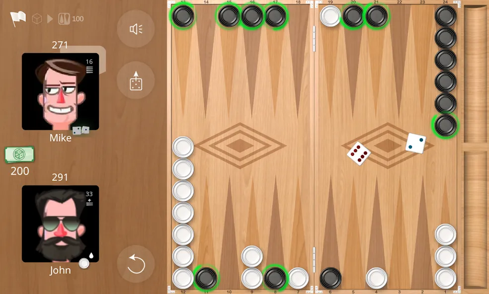 Backgammon Online  [МОД Unlocked] Screenshot 3