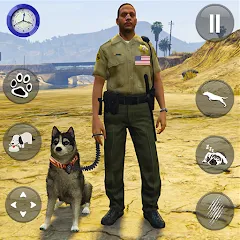 Скачать взломанную Toby Police Dog Sim: Dogs Game  [МОД Menu] - полная версия apk на Андроид