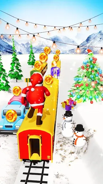 Xmas Santa Surfer Running Game (Ксмас Санта Серфер Раннинг Гейм)  [МОД Все открыто] Screenshot 3