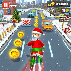 Скачать взлом Xmas Santa Surfer Running Game (Ксмас Санта Серфер Раннинг Гейм)  [МОД Все открыто] - полная версия apk на Андроид