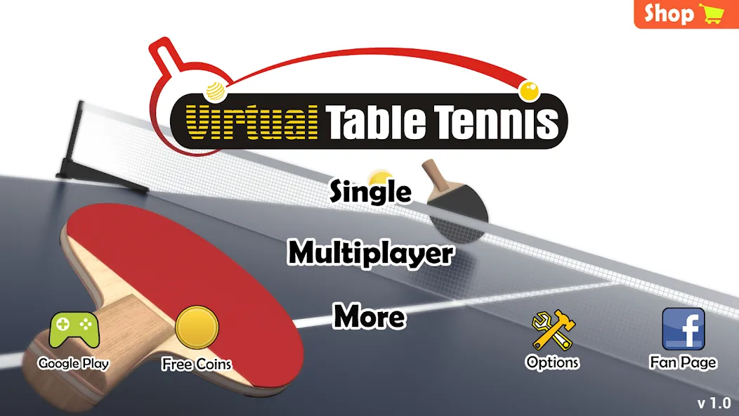 Virtual Table Tennis (Виртуальный настольный теннис)  [МОД Unlimited Money] Screenshot 3