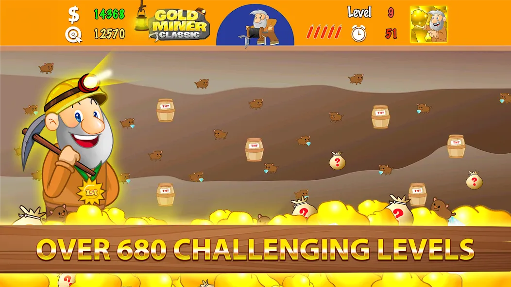 Gold Miner Classic: Gold Rush (Голд Майнер Классик)  [МОД Бесконечные деньги] Screenshot 3