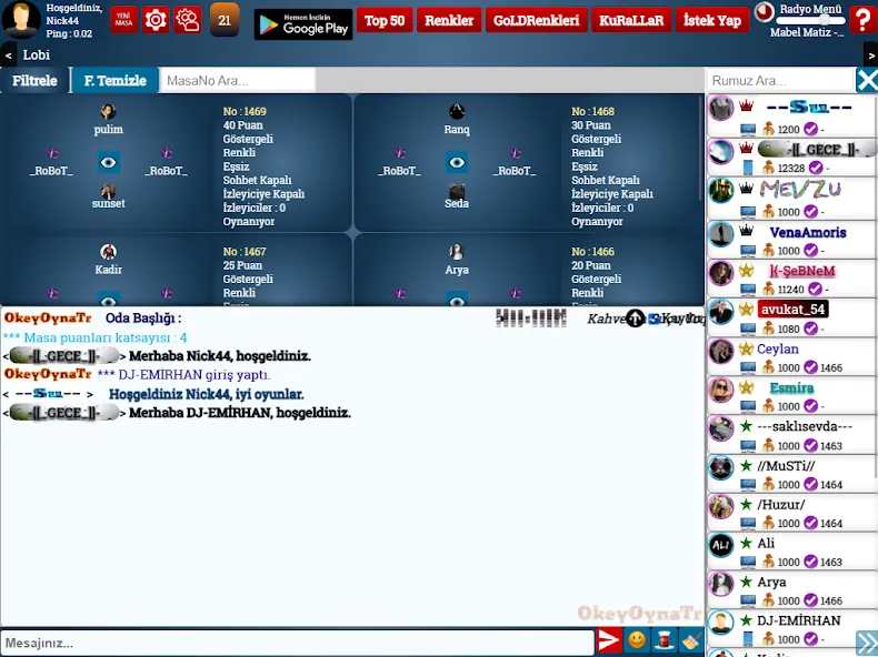 SevgiOkey.Com - Okey Oyna  [МОД Unlocked] Screenshot 4