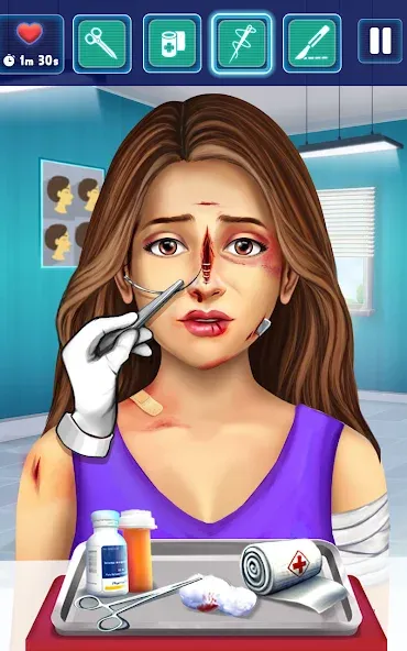 Surgery Simulator Doctor Game  [МОД Бесконечные деньги] Screenshot 2