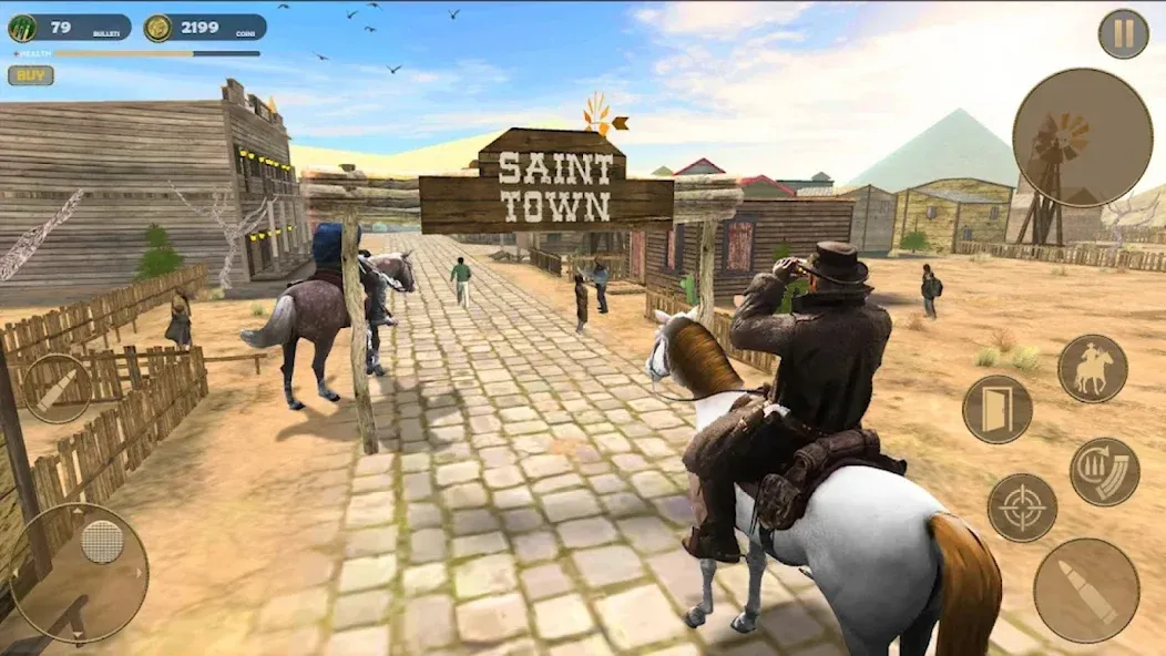 West Cowboy - Gunfighter Game (Уэст Ковбой)  [МОД Unlimited Money] Screenshot 2