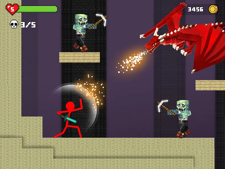 Stick-man Battle - Craft World  [МОД Много денег] Screenshot 4