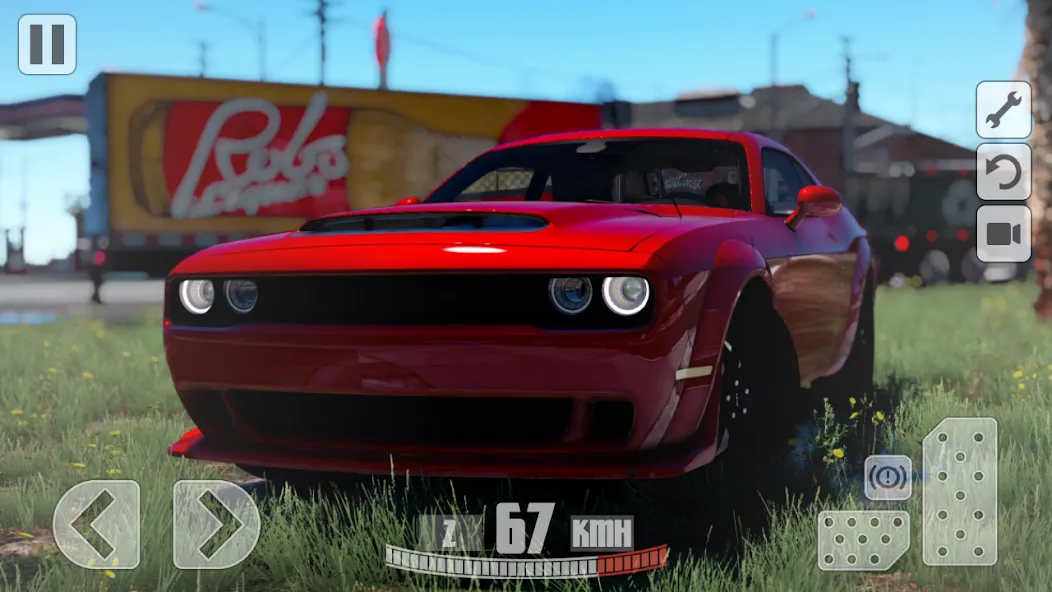 Simulator Dodge Demon Parking (Симулятор парковки  )  [МОД Бесконечные монеты] Screenshot 1