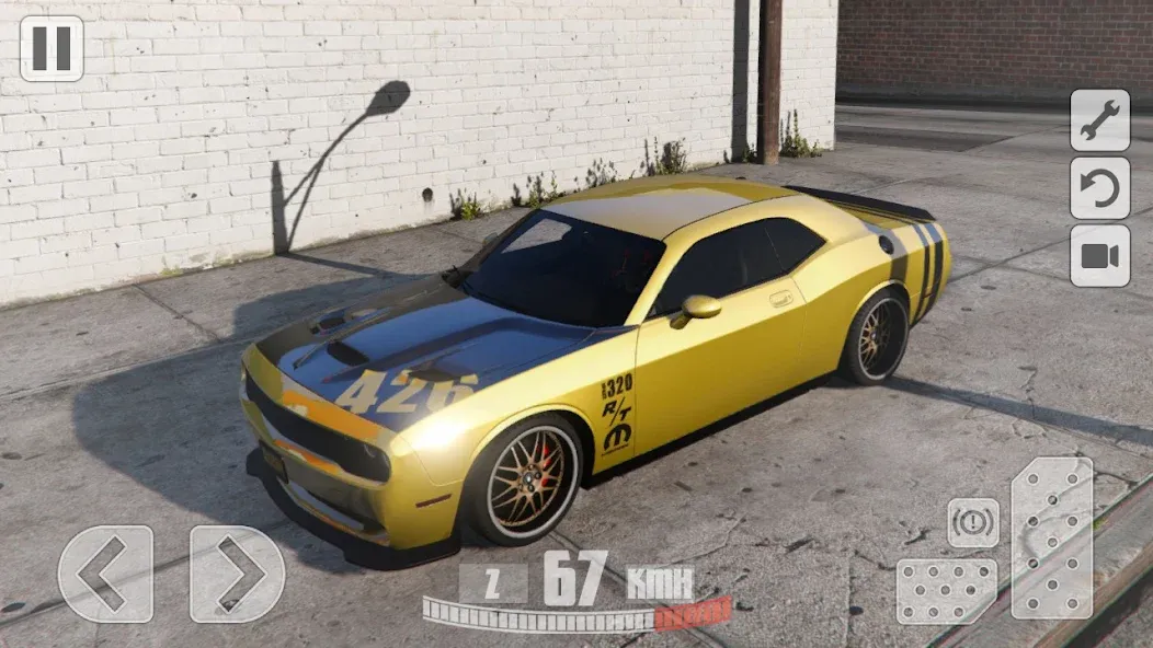 Simulator Dodge Demon Parking (Симулятор парковки  )  [МОД Бесконечные монеты] Screenshot 3