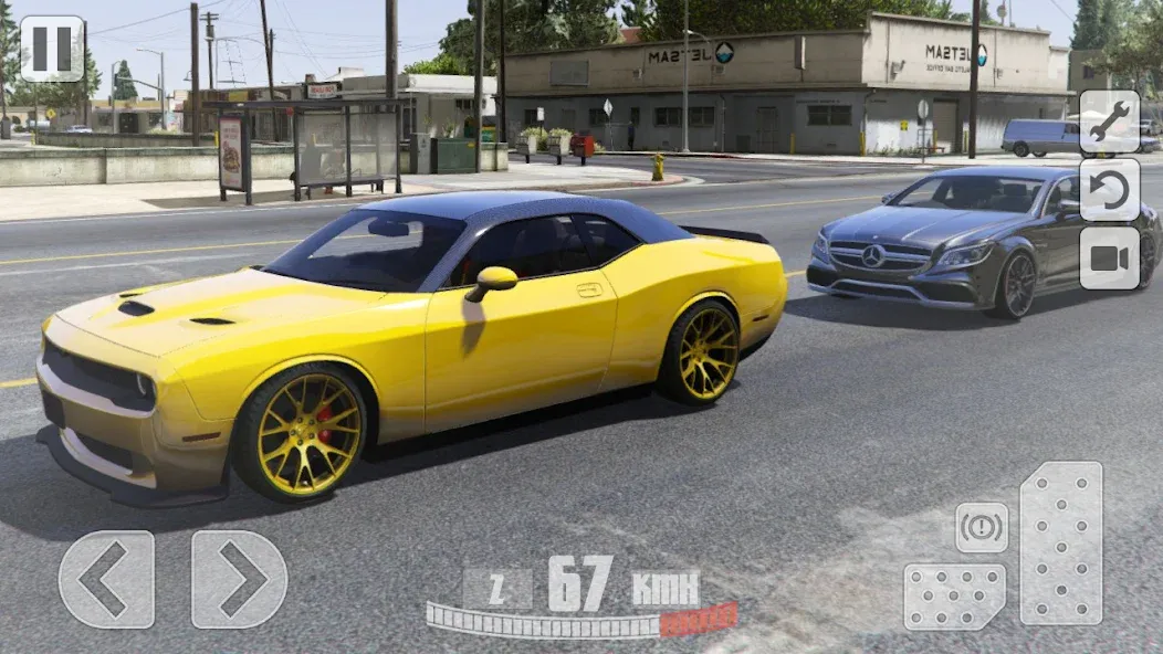 Simulator Dodge Demon Parking (Симулятор парковки  )  [МОД Бесконечные монеты] Screenshot 4