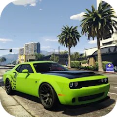 Скачать взломанную Simulator Dodge Demon Parking (Симулятор парковки  )  [МОД Бесконечные монеты] - полная версия apk на Андроид