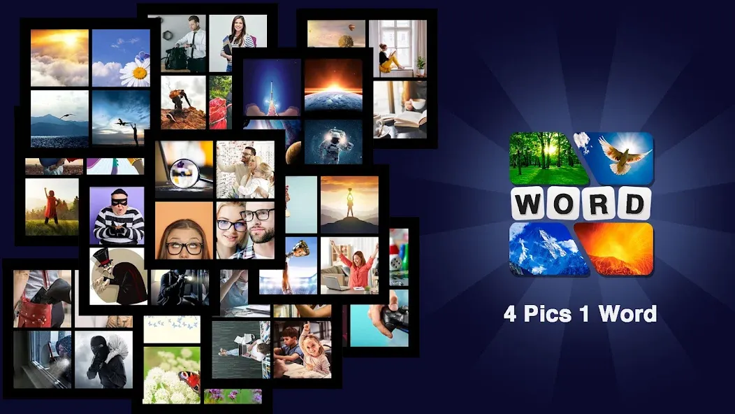 Puzzle: 4 pics 1 word offline  [МОД Unlocked] Screenshot 2