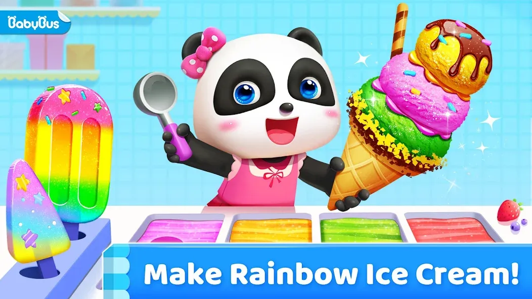 Little Panda's Ice Cream Games  [МОД Много монет] Screenshot 1