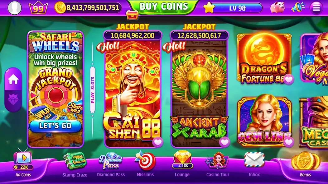 Golden Casino - Slots Games (Голден Казино)  [МОД Все открыто] Screenshot 2