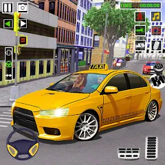 Скачать взломанную City Taxi Games-Taxi Car Games (Сити Такси Игры)  [МОД Много денег] - полная версия apk на Андроид