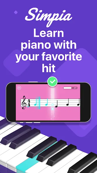 Simpia: Learn Piano Fast (Симпиа)  [МОД Unlimited Money] Screenshot 1