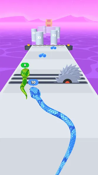 Snake Run Race・3D Running Game (Снейк Ран Рейс)  [МОД Много монет] Screenshot 3