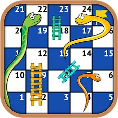 Взломанная Snakes and Ladders - Ludo Game (Змеи и лестницы)  [МОД Бесконечные монеты] - последняя версия apk на Андроид