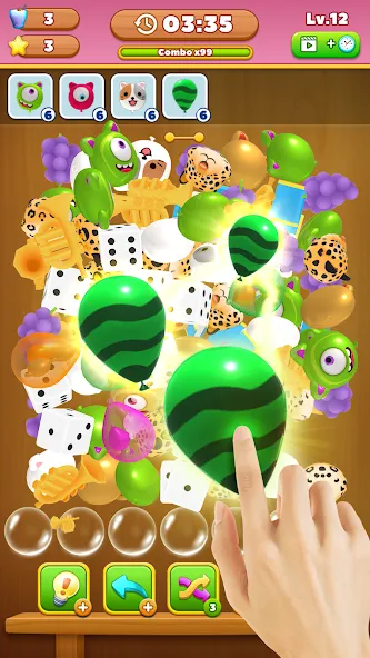 Match Triple Balloon (Матч Тройной Шарик)  [МОД Mega Pack] Screenshot 2