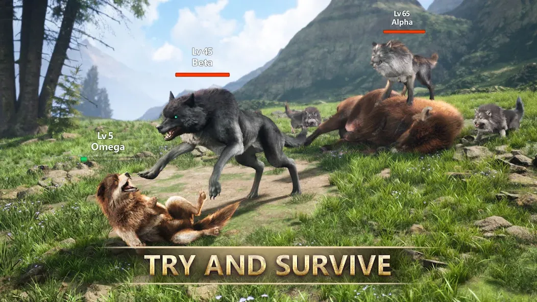 Wolf Game: Wild Animal Wars (Вулф Гейм)  [МОД Unlocked] Screenshot 1