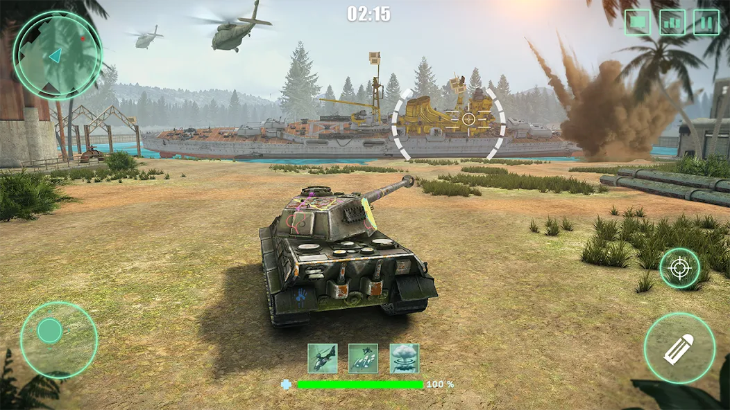 World Tanks War: Offline Games (Танковые военные машины Блиц)  [МОД Mega Pack] Screenshot 1