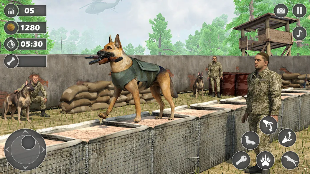 Dog Simulator Dog Game (Армейский симулятор собаки)  [МОД Бесконечные деньги] Screenshot 1