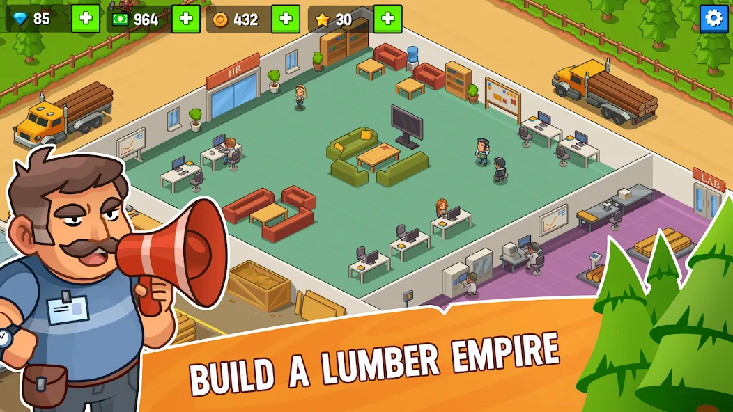 Lumber Inc Tycoon (Ламбер инк тайкун)  [МОД Меню] Screenshot 1