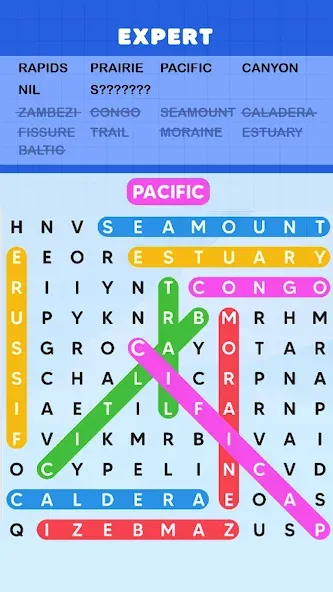 Word Search Puzzle Challenge (Уордсрч Пазл Челлендж)  [МОД Бесконечные монеты] Screenshot 2