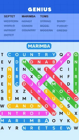 Word Search Puzzle Challenge (Уордсрч Пазл Челлендж)  [МОД Бесконечные монеты] Screenshot 3