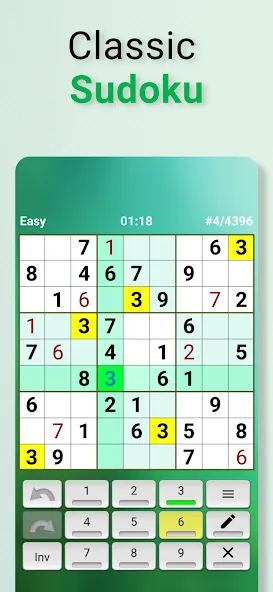 Sudoku offline (Судоку оффлайн)  [МОД Mega Pack] Screenshot 1