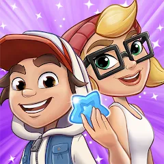 Скачать взломанную Subway Surfers Match (Сабвей Серферс Матч)  [МОД Меню] - последняя версия apk на Андроид