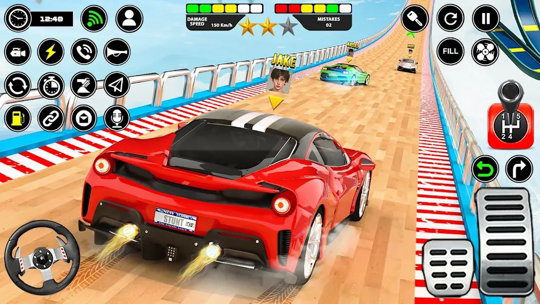 Crazy Ramp Car Stunt Master 3D (Крэйзи Рэмп Кар Стант Мастер 3Д)  [МОД Много монет] Screenshot 4