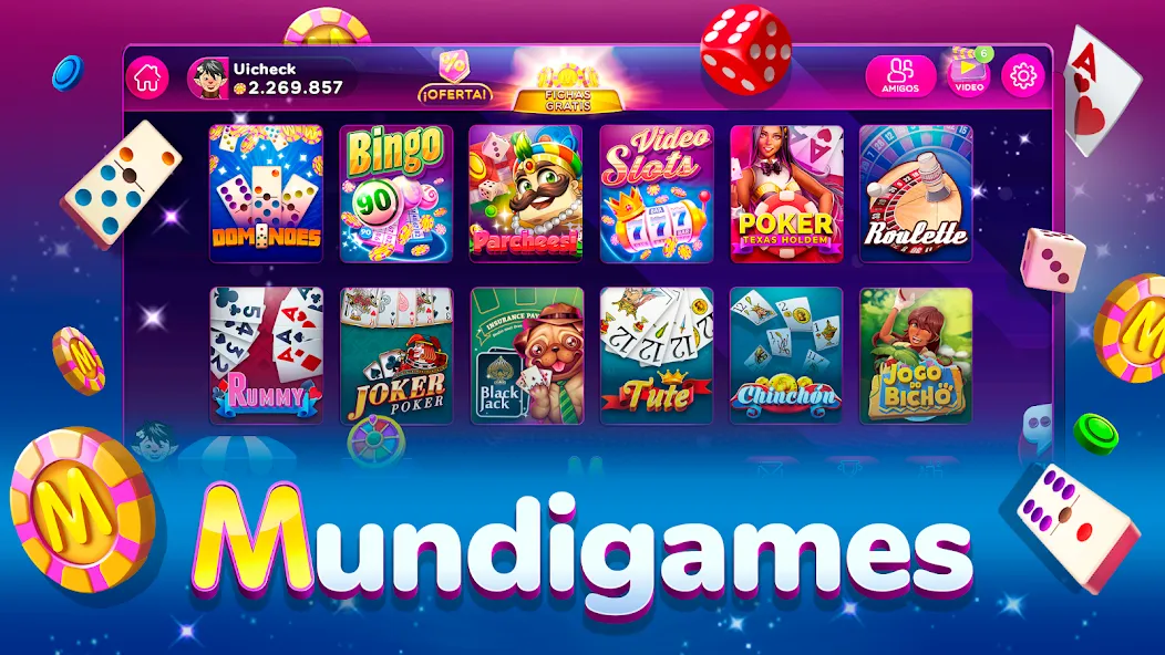 MundiGames: Bingo Slots Casino (Мундийуэгос)  [МОД Бесконечные деньги] Screenshot 1