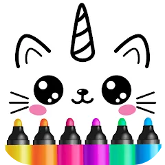 Скачать взломанную Drawing for kids! Toddler draw  [МОД Много денег] - стабильная версия apk на Андроид