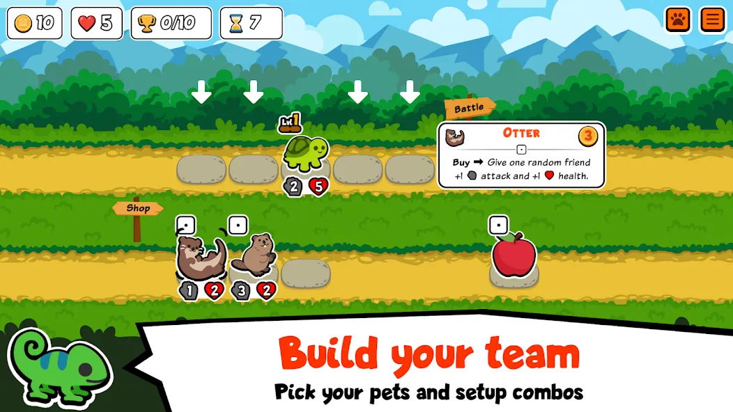 Super Auto Pets (упер Ауто Петс)  [МОД Бесконечные монеты] Screenshot 1